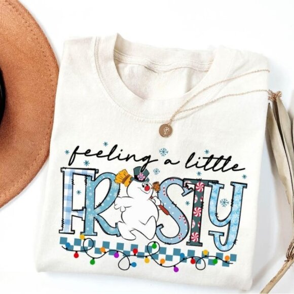 Tops - Feeling A Little Frosty Shirt, Cute Snowman Tee